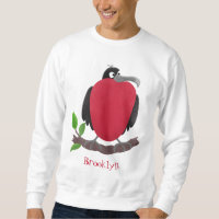 Funny magnificent frigate bird cartoon