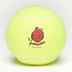 Funny magnificent frigate bird cartoon tennis balls