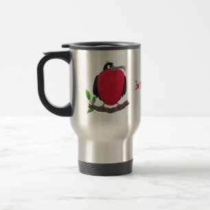 Funny magnificent frigate bird cartoon travel mug