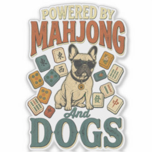 Funny Mahjong French Bulldog Retro Dog Lover Gift
