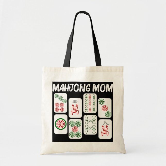 Funny Mahjong Gift For Mum Mother Tile Game Lover Tote Bag (Front)