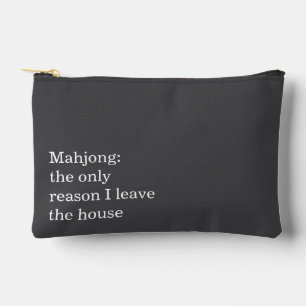 Funny Mahjong Introvert Relatable Saying Humour Accessory Pouch