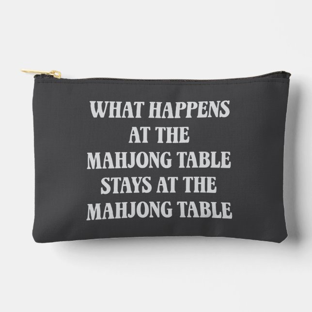 Funny Mahjong Lover Quote Mahj Humour Fun Accessory Pouch (Front)