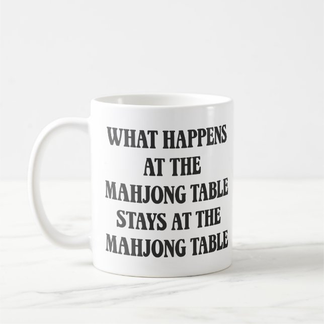 Funny Mahjong Lover Quote Mahj Humour Fun Coffee Mug (Left)