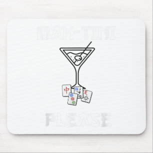 Funny Mahjong Mah-tini Tail Joke Mahjong  Mouse Mat