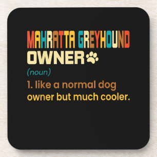 Funny Mahratta Greyhound Vintage Retro Dog Mum Dad Coaster