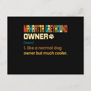 Funny Mahratta Greyhound Vintage Retro Dog Mum Dad Postcard