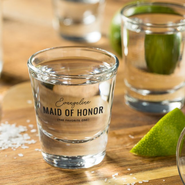 Funny Maid of Honour Bridal Party Shot Glass (Creator Uploaded)