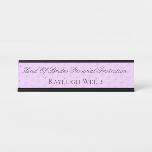 Funny Maid Of Honour Wedding Name Plate (Front)