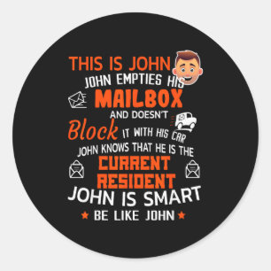 Funny Mail Carrier Gift For Stman Mailman Stal Wor Classic Round Sticker