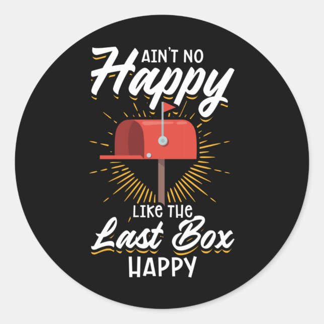 Funny Mail Carrier Postal Worker Mailman Classic Round Sticker (Front)