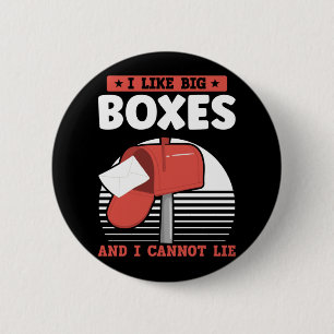 Funny Mailman Postal Worker Mail Carrier 6 Cm Round Badge