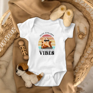 Funny Main Character Vibes Custom Baby Bodysuit