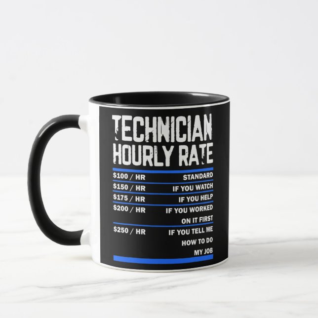 Funny Maintenance Technician for Techy Person Men Mug (Left)