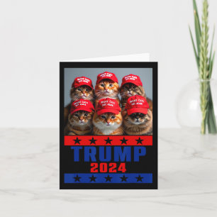 Funny Make Cats Save Again Trump Usa President Ele Card
