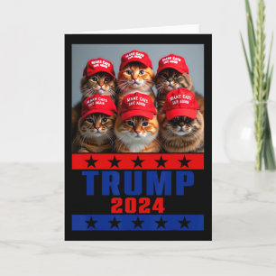 Funny Make Cats Save Again Trump Usa President Ele Card