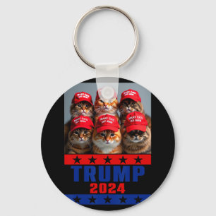 Funny Make Cats Save Again Trump Usa President Ele Key Ring