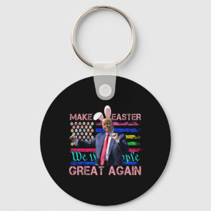 Funny Make Easter Great Again Trump Dancing Easter Key Ring