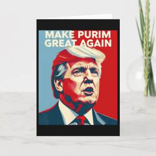 Funny Make Purim Great Again Purim Costume Trump L Card