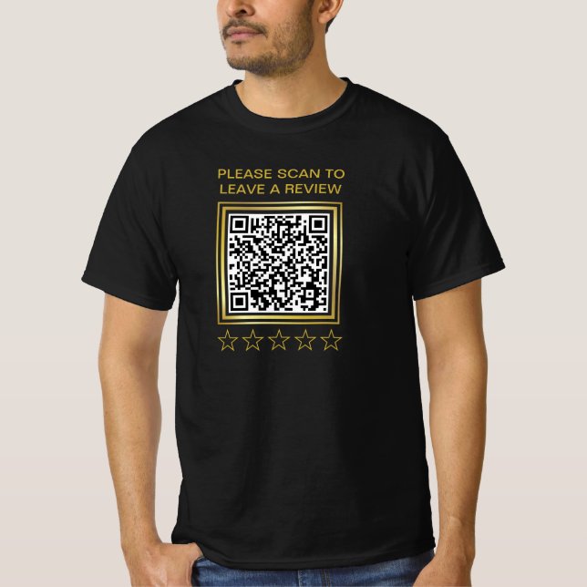 Funny Make Your Own QR Code Leave A Review  T-Shirt (Front)