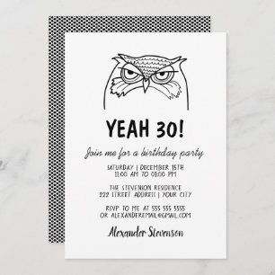 Funny Male 30th Birthday Invitation