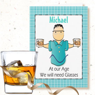 Funny Male Cartoon Birthday Card  