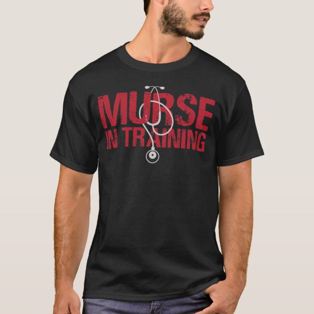 Funny Male Nurse Murse In Training T-Shirt (Front)
