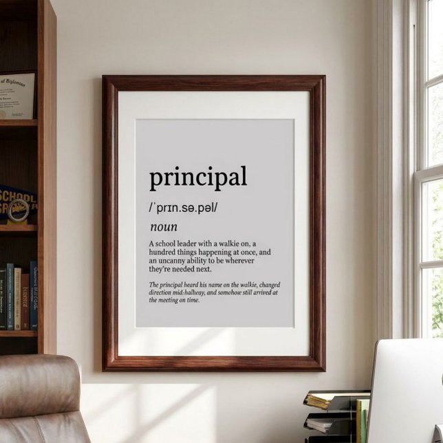 Funny Male Principal Definition Personalised Poster (Creator Uploaded)