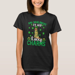 Funny Malinois Is My Lucky Charms Malinois St Patr T-Shirt