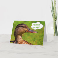 Funny Mallard Duck Affirmation Birthday