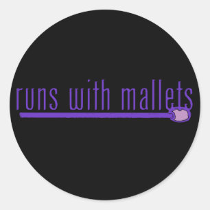 Funny Mallet Classic Round Sticker