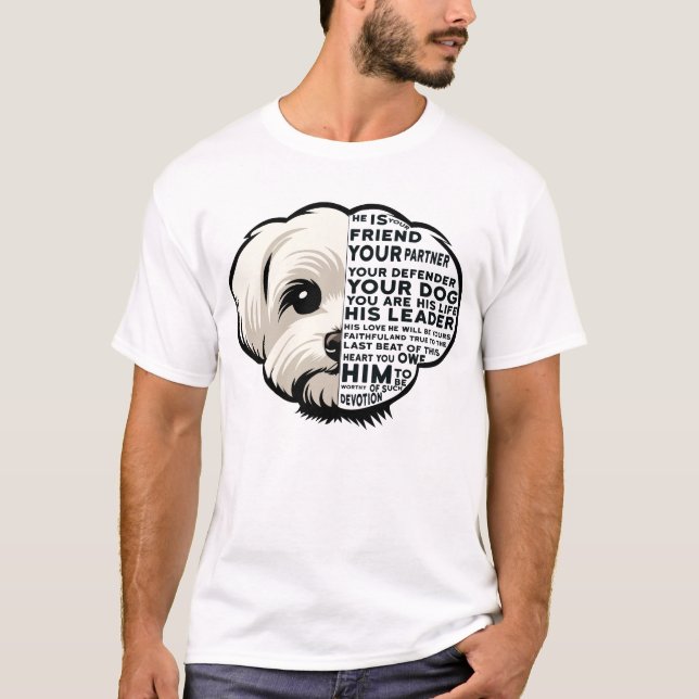 Funny Maltese Dog T-Shirt (Front)