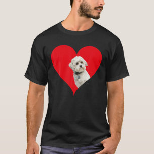 Funny Maltipoo Dog Lover Heart Shape Maltipoo Vale T-Shirt