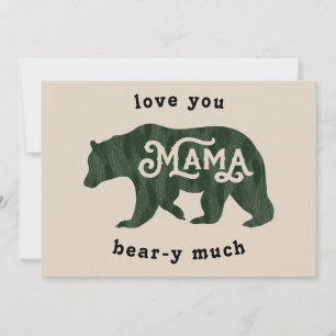 Funny Mama Bear Mother's Day Holiday Card