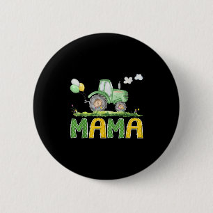 Funny Mama Birthday Boy Tractor Farm Truck Matchin 6 Cm Round Badge