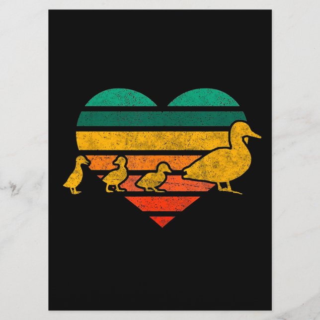 Funny Mama Duck 3 Ducklings | Duck For Christmas  Menu (Front)