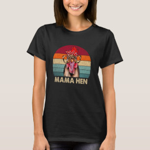 Funny Mama Hen Chicken, Mum Gifts Pyjamas Retro Cu T-Shirt