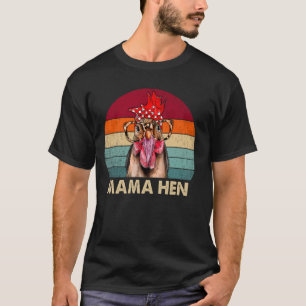 Funny Mama Hen Chicken, Mum Gifts Pyjamas Retro Cu T-Shirt