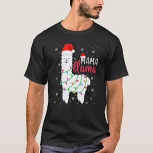 Funny Mama Llama Funny Christmas Llama Mum Alpaca T-Shirt