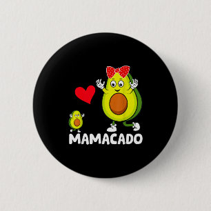 Funny mama mum avocado mamacado happy mothers day 6 cm round badge