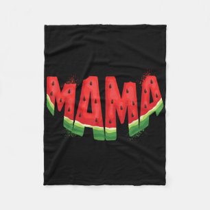 Funny Mama Watermelon Summer Fruit Family Matching Fleece Blanket