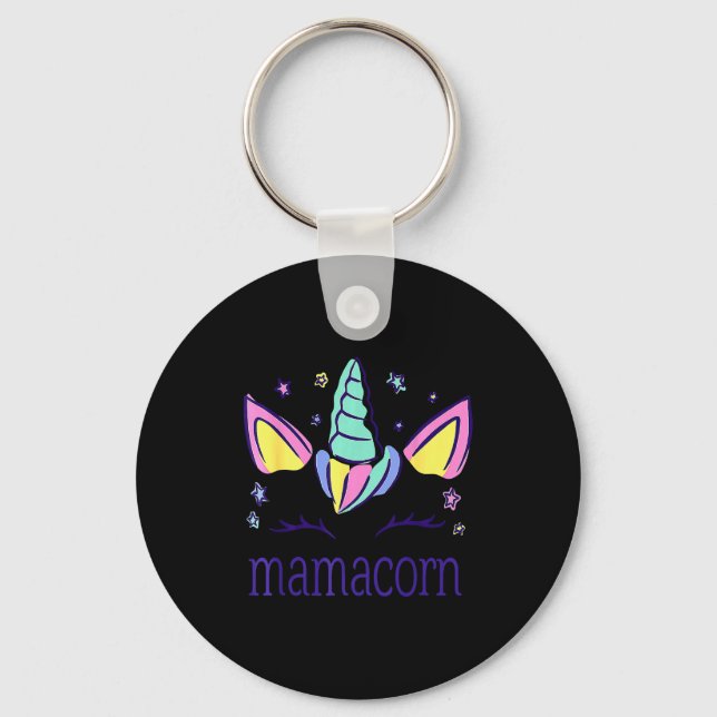 Funny Mamacorn Unicorn Costume Mom Mother's Day  Key Ring (Front)