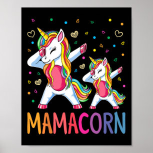 Funny Mamacorn Unicorn Costume Mum Mother's Day  Poster