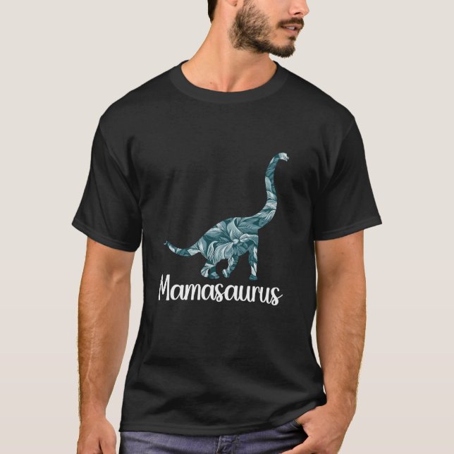 Funny MamaSaurus herbivore Sauropod Dino Mummy Mum T-Shirt (Front)