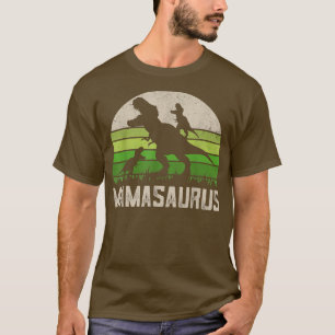Funny Mamasaurus Tre s, Fun Dinosaur Mum 2 Kids Ra T-Shirt