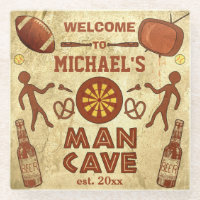 Funny Man Cave Custom Name : Beer Darts Sports TV