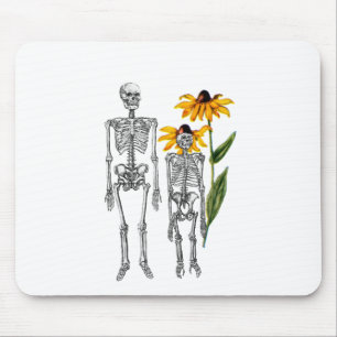 Funny Man Chimpanzee Skeleton Black Eyed Susan Mouse Mat