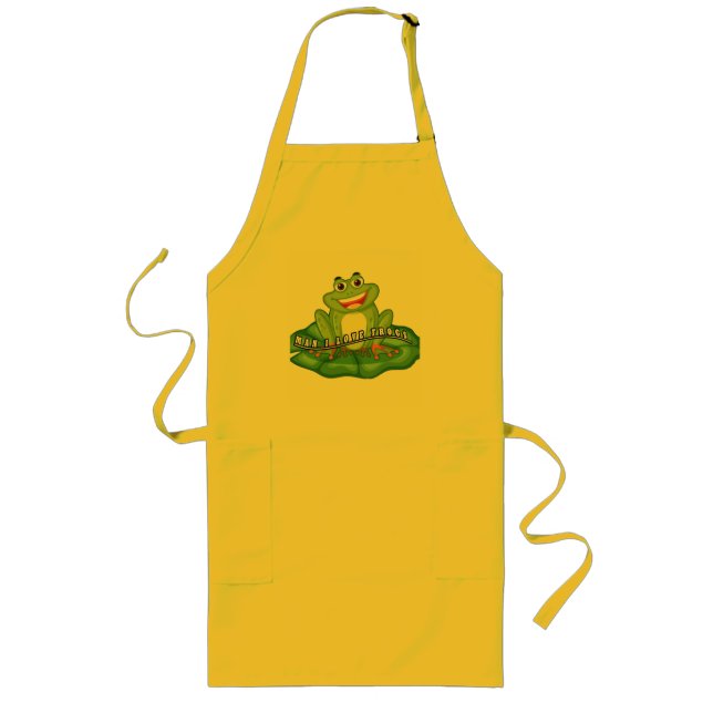 funny Man i love frogs - MILF T-Shirt Long Apron (Front)