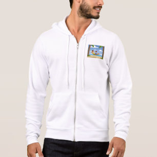 Funny Man Relaxing in Beach Hammock Hoodie