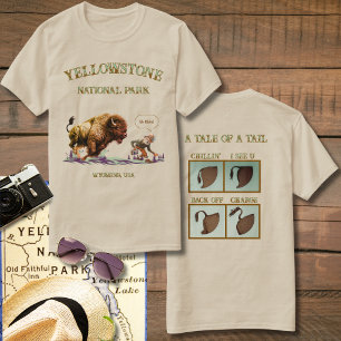 Funny Man taking picture Bison Buffalo T-shirt